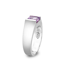 Load image into Gallery viewer, LO5S228- Sterling Silver Ring with CZ In Amethysts High Polished( NO Plating)