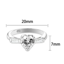 Load image into Gallery viewer, LO5S230- Sterling Silver Ring with CZ In Clear High Polished( NO Plating)