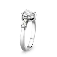 Load image into Gallery viewer, LO5S230- Sterling Silver Ring with CZ In Clear High Polished( NO Plating)