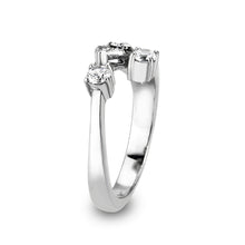 Load image into Gallery viewer, LO5W246-  Stainless Steel Ring With CZ  in Clear High Polish (No Plated)