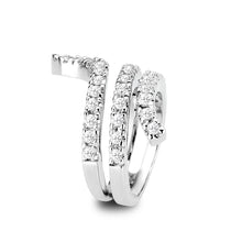 Load image into Gallery viewer, LO5W011- Rhodium Plated Ring with Crystal Glass In Clear