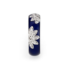Load image into Gallery viewer, LO5W046- Rhodium Plated Brass Ring with Synthetic  In Clear