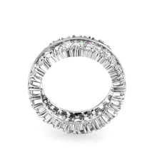 Load image into Gallery viewer, LO5W049- Rhodium Plated Brass Ring with CZ  In Clear