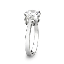 Load image into Gallery viewer, LO5W051- Rhodium Plated Brass Ring with CZ In Clear