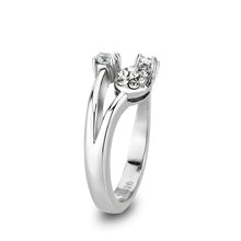 Load image into Gallery viewer, LO5W246-  Stainless Steel Ring With CZ  in Clear High Polish (No Plated)