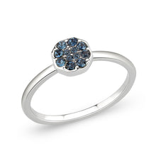 Load image into Gallery viewer, LO4768 - Rhodium Brass Ring with Top Grade Crystal in Montana