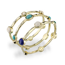 Load image into Gallery viewer, LO4786 - Bangle 64 mm, Brass, Flash Gold, Assorted, Multi Color, N/A