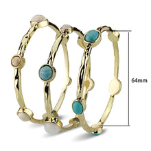 Load image into Gallery viewer, LO4786 - Bangle 64 mm, Brass, Flash Gold, Assorted, Multi Color, N/A