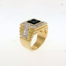 Load image into Gallery viewer, LO5M252 - Ion Gold Plating Brass Ring with Synthetic Glass  in Montana