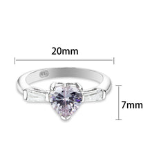 Load image into Gallery viewer, LO5S203- Sterling Silver Ring with CZ In light Amethyst  High Polished( NO Plating)