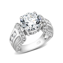Load image into Gallery viewer, LO5S206- Sterling Silver Ring with CZ IN Clear  High Polished( NO Plating)
