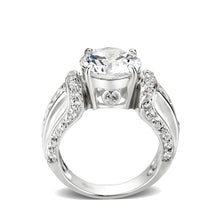 Load image into Gallery viewer, LO5S206- Sterling Silver Ring with CZ IN Clear  High Polished( NO Plating)