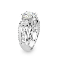Load image into Gallery viewer, LO5S206- Sterling Silver Ring with CZ IN Clear  High Polished( NO Plating)