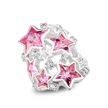 Load image into Gallery viewer, LO5S207- Sterling Silver Ring with CZ IN Pink  High Polished( NO Plating)
