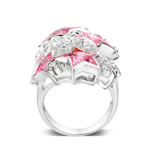 Load image into Gallery viewer, LO5S207- Sterling Silver Ring with CZ IN Pink  High Polished( NO Plating)