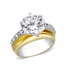 Load image into Gallery viewer, LO5S209- Sterling Silver Ring with CZ In Clear 2-Tone