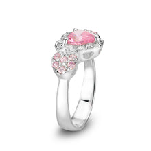 Load image into Gallery viewer, LO5S210- Sterling Silver Ring with CZ In Pink High Polished( NO Plating)
