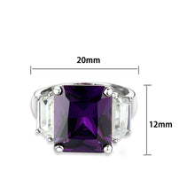 Load image into Gallery viewer, LO5S211- Sterling Silver Ring with CZ In Amethyst High Polished( NO Plating)
