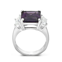 Load image into Gallery viewer, LO5S211- Sterling Silver Ring with CZ In Amethyst High Polished( NO Plating)