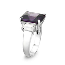 Load image into Gallery viewer, LO5S211- Sterling Silver Ring with CZ In Amethyst High Polished( NO Plating)