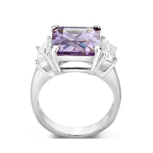 Load image into Gallery viewer, LO5S212- Sterling Silver Ring with CZ In Amethyst High Polished( NO Plating)