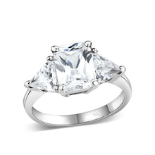 Load image into Gallery viewer, LO5S213- Sterling Silver Ring with CZ In Clear High Polished( NO Plating)