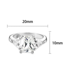 Load image into Gallery viewer, LO5S213- Sterling Silver Ring with CZ In Clear High Polished( NO Plating)