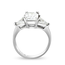 Load image into Gallery viewer, LO5S213- Sterling Silver Ring with CZ In Clear High Polished( NO Plating)