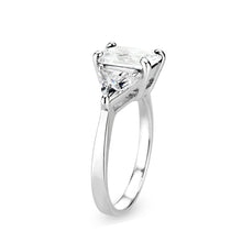 Load image into Gallery viewer, LO5S213- Sterling Silver Ring with CZ In Clear High Polished( NO Plating)