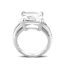 Load image into Gallery viewer, LO5S214- Sterling Silver Ring with CZ In Clear High Polished( NO Plating)