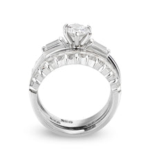 Load image into Gallery viewer, LO5S216- Sterling Silver Ring with CZ In Clear High Polished( NO Plating)