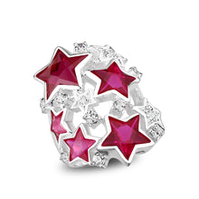 Load image into Gallery viewer, LO5S217- Sterling Silver Ring with CZ In Ruby High Polished( NO Plating)