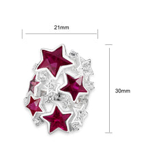Load image into Gallery viewer, LO5S217- Sterling Silver Ring with CZ In Ruby High Polished( NO Plating)