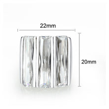 Load image into Gallery viewer, LO5S219- Sterling Silver Ring with CZ In Clear High Polished( NO Plating)