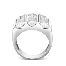 Load image into Gallery viewer, LO5S219- Sterling Silver Ring with CZ In Clear High Polished( NO Plating)