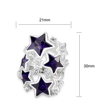 Load image into Gallery viewer, LO5S221- Sterling Silver Ring with CZ In Amethyst High Polished( NO Plating)