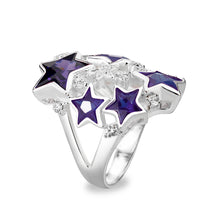 Load image into Gallery viewer, LO5S221- Sterling Silver Ring with CZ In Amethyst High Polished( NO Plating)