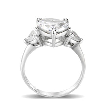 Load image into Gallery viewer, LO5S224- Sterling Silver Ring with CZ In Clear High Polished( NO Plating)