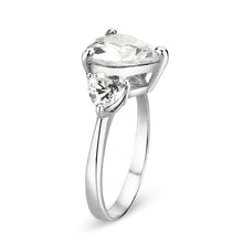 Load image into Gallery viewer, LO5S224- Sterling Silver Ring with CZ In Clear High Polished( NO Plating)