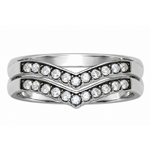 Load image into Gallery viewer, LOATK2297- High polished (no plating) Stainless Steel Ring with CZ in Clear