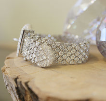 Load image into Gallery viewer, LOS179 - Rhodium 925 Sterling Silver Bracelet with AAA Grade CZ  in Clear