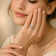 Load image into Gallery viewer, TK025 - High polished (no plating) Stainless Steel Ring with AAA Grade CZ  in Clear