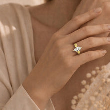 Load image into Gallery viewer, TK1673 - IP Gold(Ion Plating) Stainless Steel Ring with AAA Grade CZ  in Clear