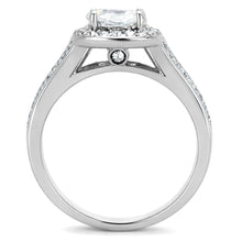 Load image into Gallery viewer, TK2043 - High polished (no plating) Stainless Steel Ring with AAA Grade CZ  in Clear
