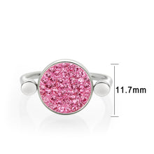 Load image into Gallery viewer, TK385410 - High polished (no plating) Stainless Steel Ring with Top Grade Crystal in Rose