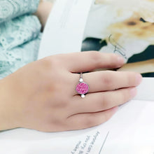 Load image into Gallery viewer, TK385410 - High polished (no plating) Stainless Steel Ring with Top Grade Crystal in Rose