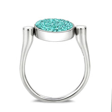 Load image into Gallery viewer, TK385412 - High polished (no plating) Stainless Steel Ring with Top Grade Crystal in Emerald