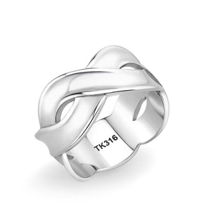 TK3866 - High polished (no plating) Stainless Steel Ring with NoStone in No Stone