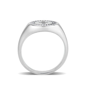 TK3874 - High polished (no plating) Stainless Steel Ring with Epoxy in No Stone