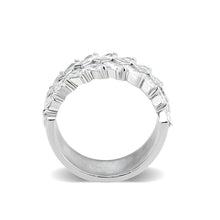 Load image into Gallery viewer, TK3877 - High polished (no plating) Stainless Steel Ring with AAA Grade CZ in Clear